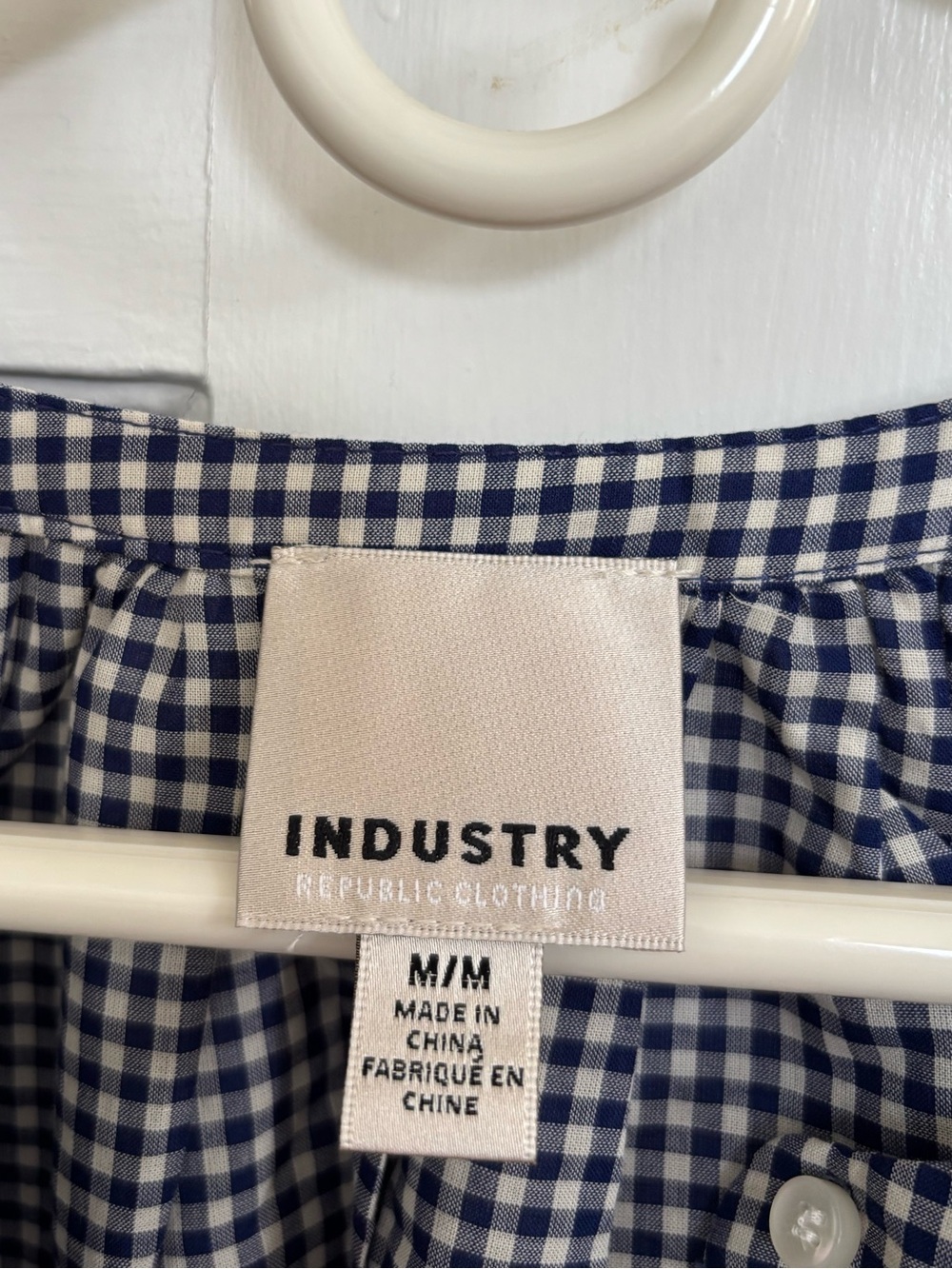 Industry NWOT 💙 Beacon Blue Gingham Top - Picture 4 of 8